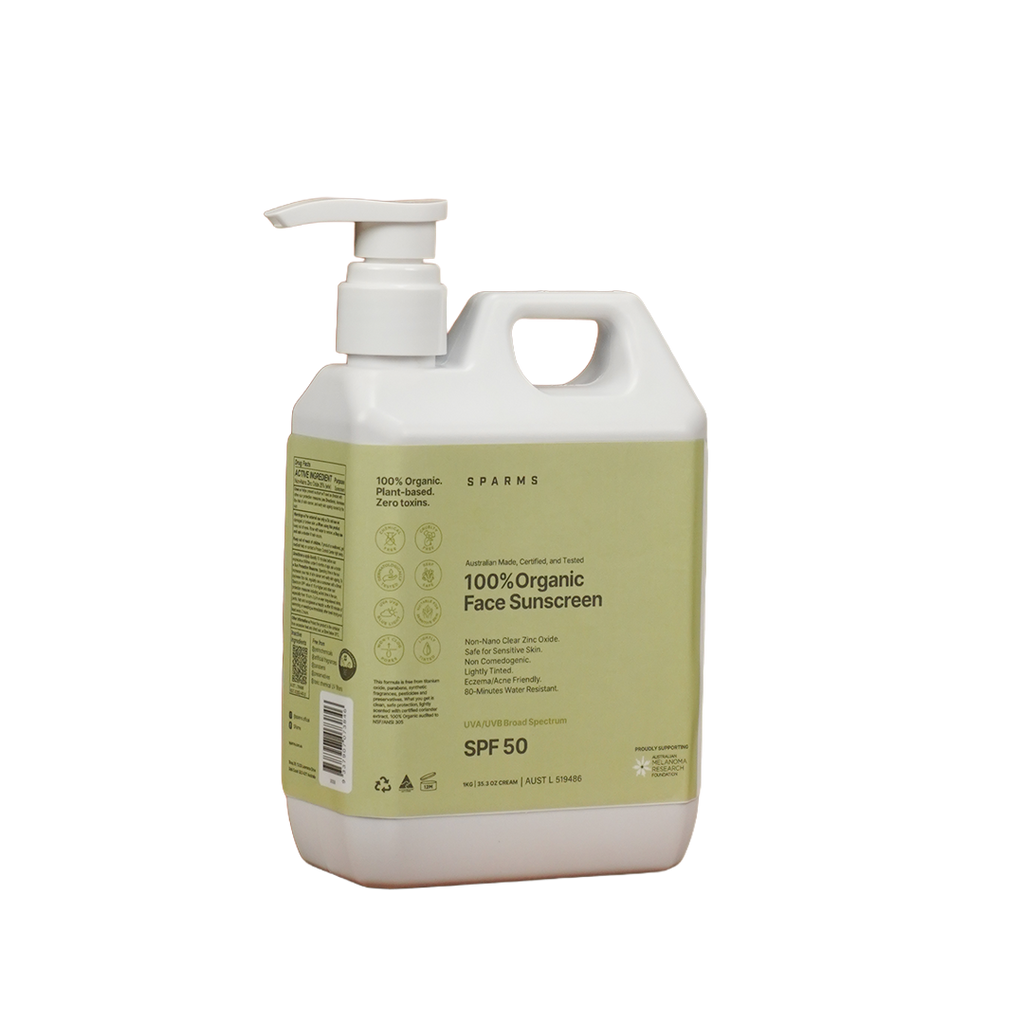 100% Organic Face Sunscreen 1kg Pump