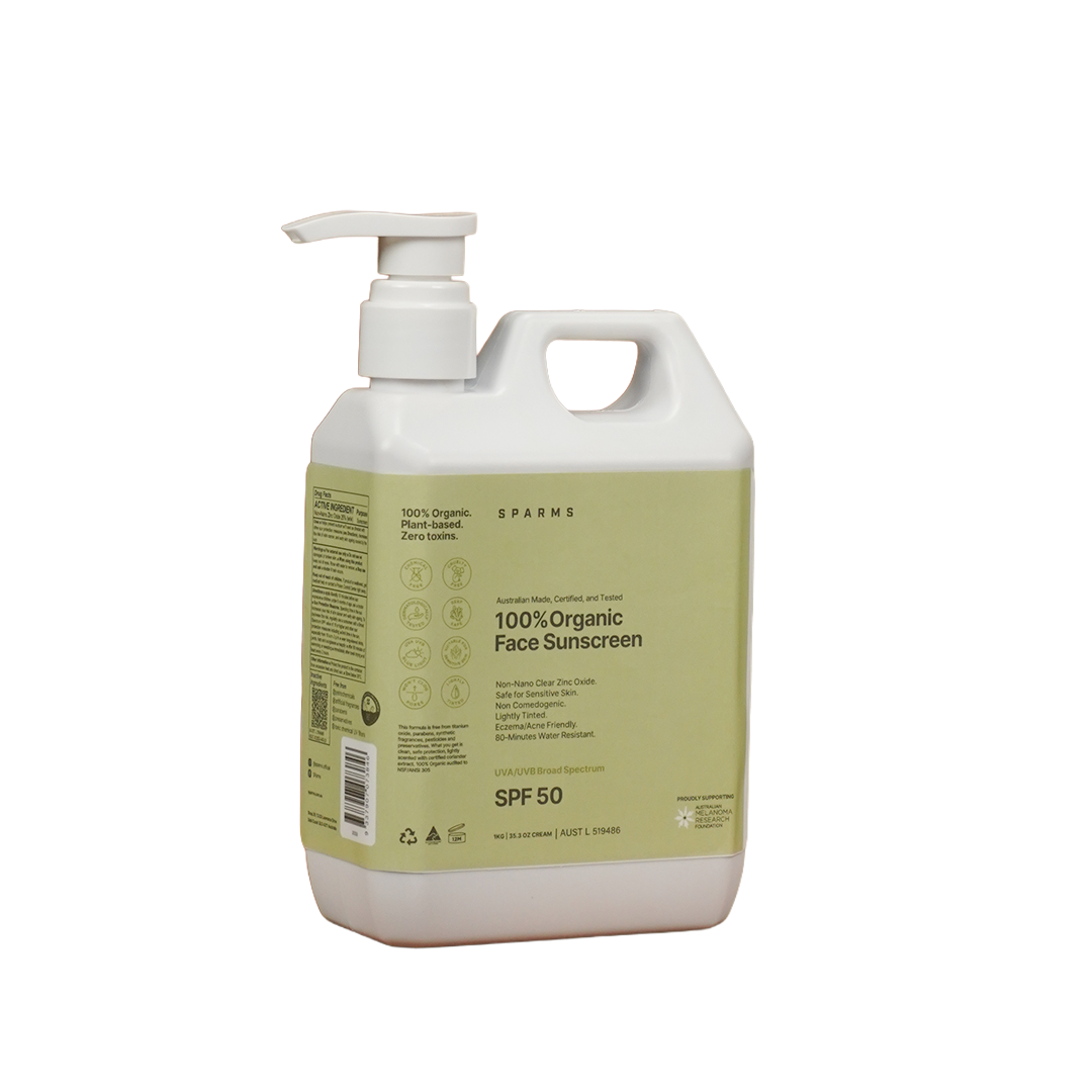 100% Organic Face Sunscreen 1kg Pump