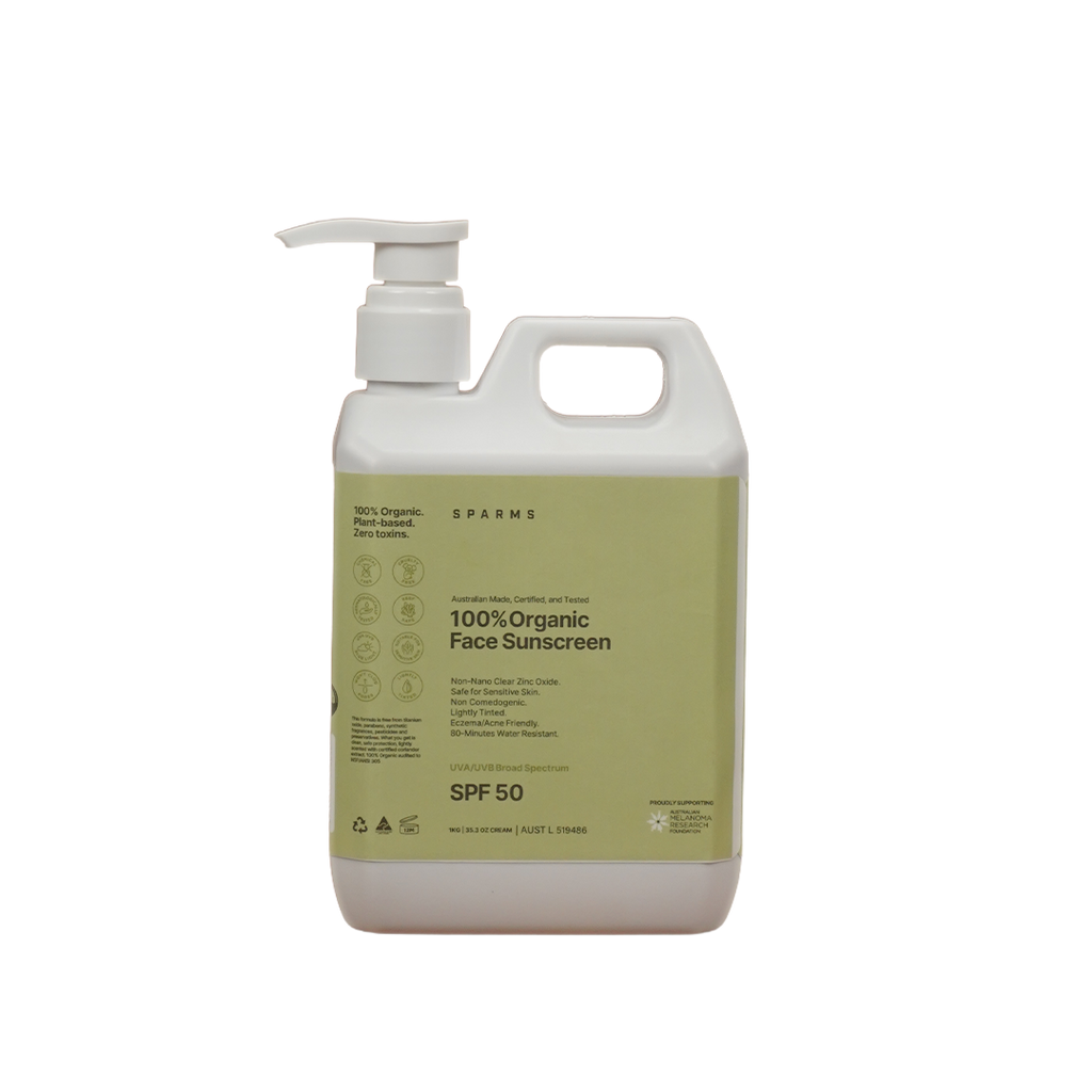 100% Organic Face Sunscreen 1kg Pump