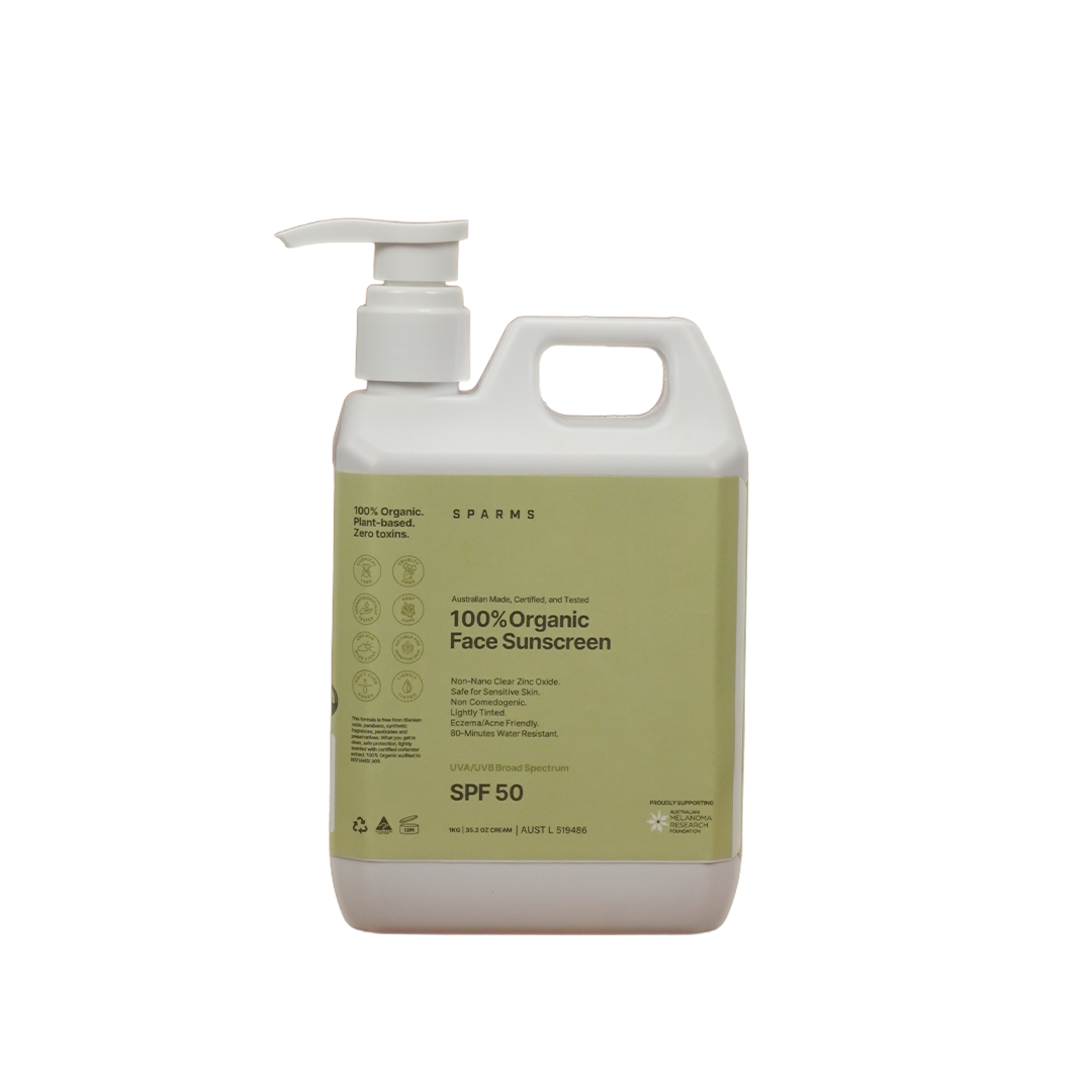 100% Organic Face Sunscreen 1kg Pump