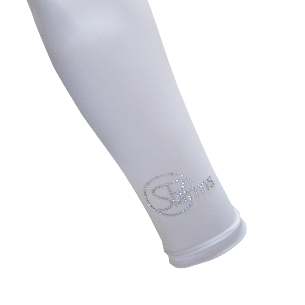 SP Body - Women's High Neck Crystal Logo [White] - SParms