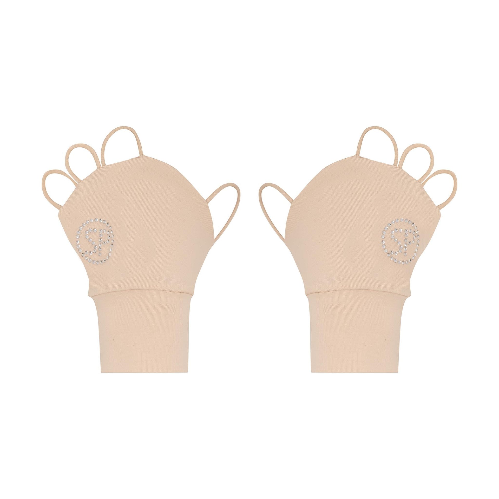 SP Glove (Palmless sun glove) - Crystal logo [Beige] - SParms