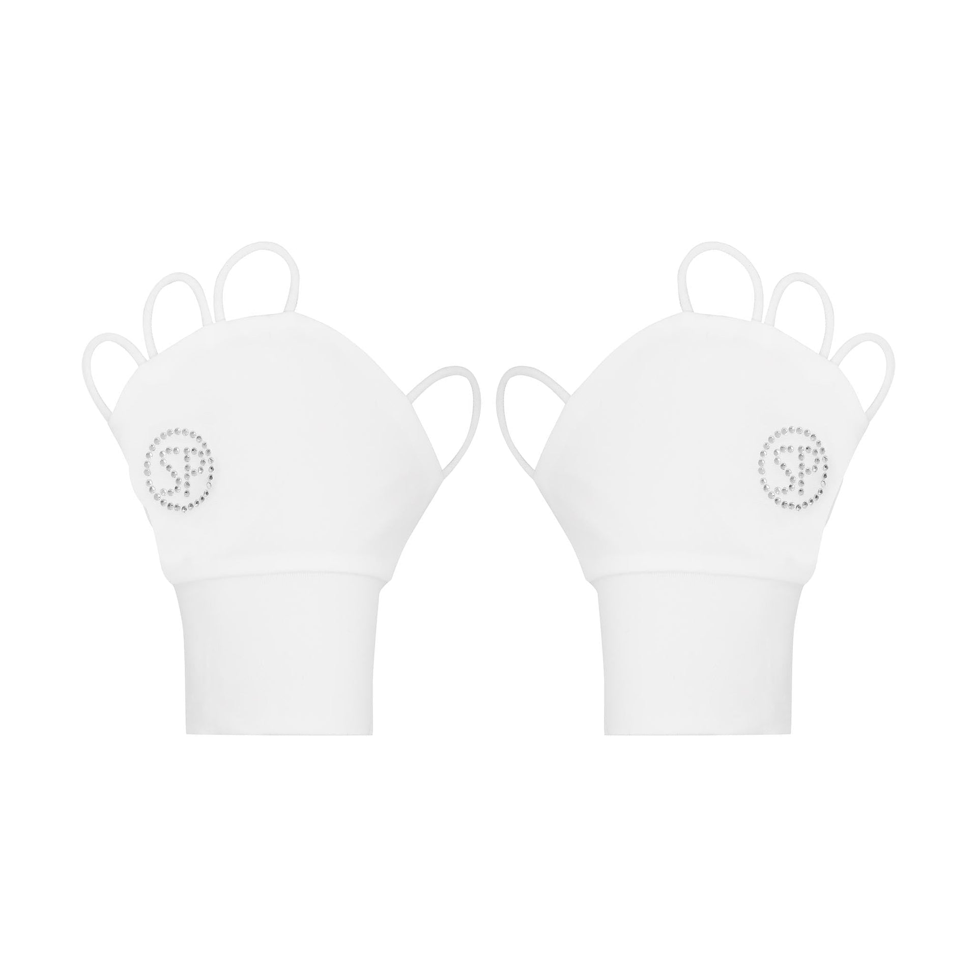 SP Glove (Palmless sun glove) - Crystal logo [White] - SParms